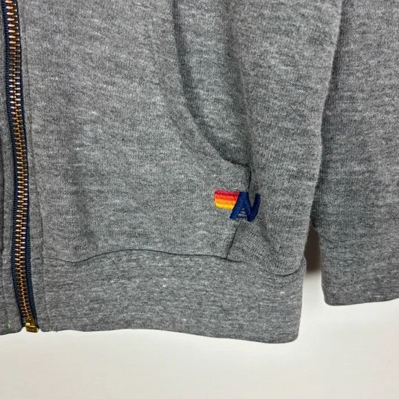 Aviator Nation Zip Hoodie Grey Size 6 - Picture 4 of 10